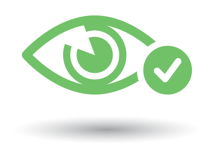 eyeball icon with check mark